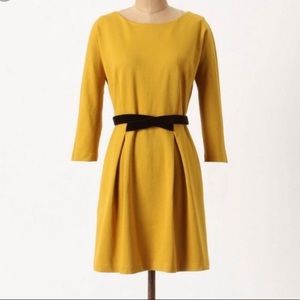 Anthropologie Mustard Dress